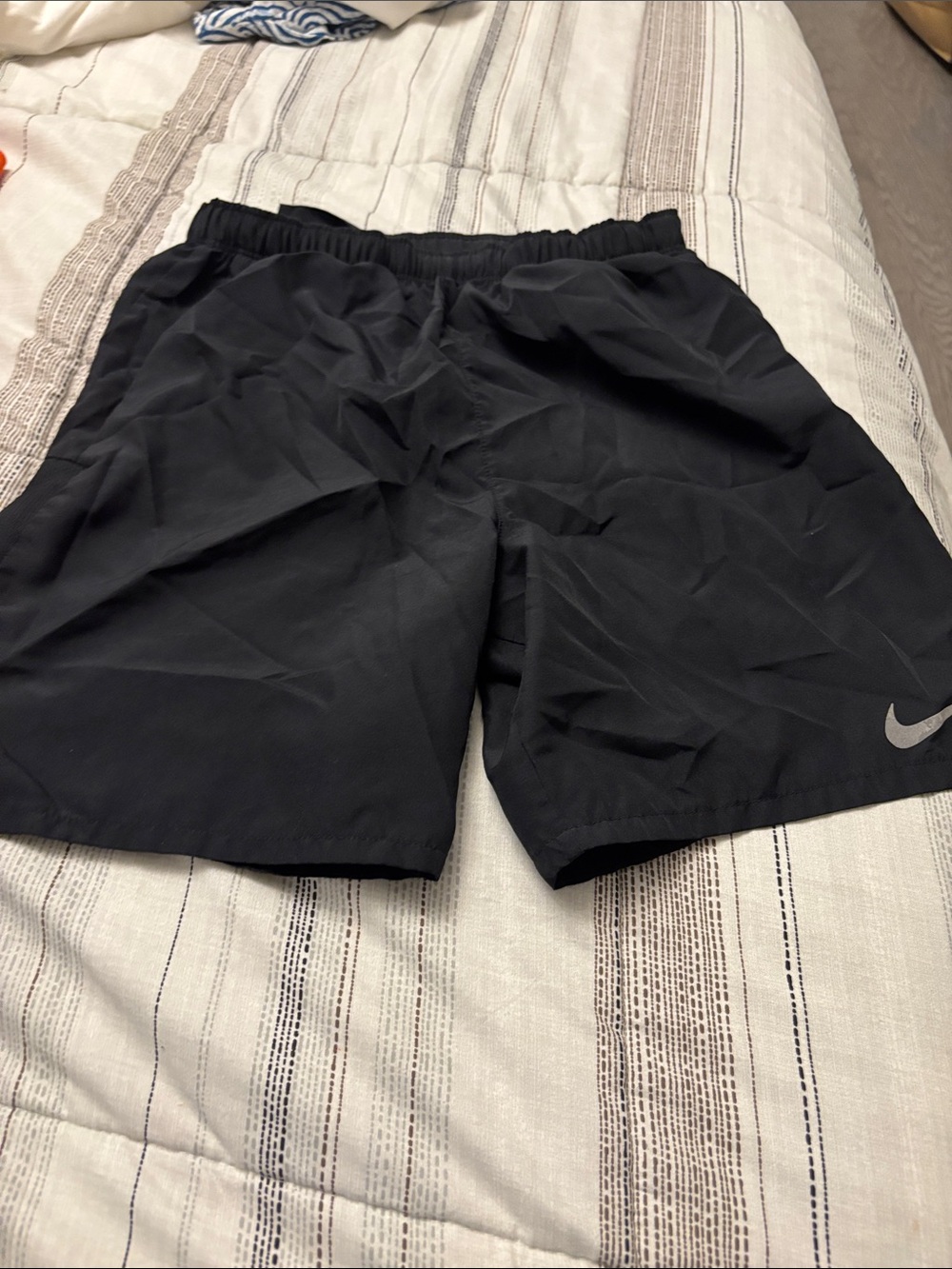 Nike Men's Black Athletic Training Shorts with Reflective Swoosh